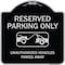 Signmission Designer Series-Resident Parking Unauthorized Vehicles Towed Away With Gr, 18" x 18", BS-1818-9897 A-DES-BS-1818-9897 - alternate 1